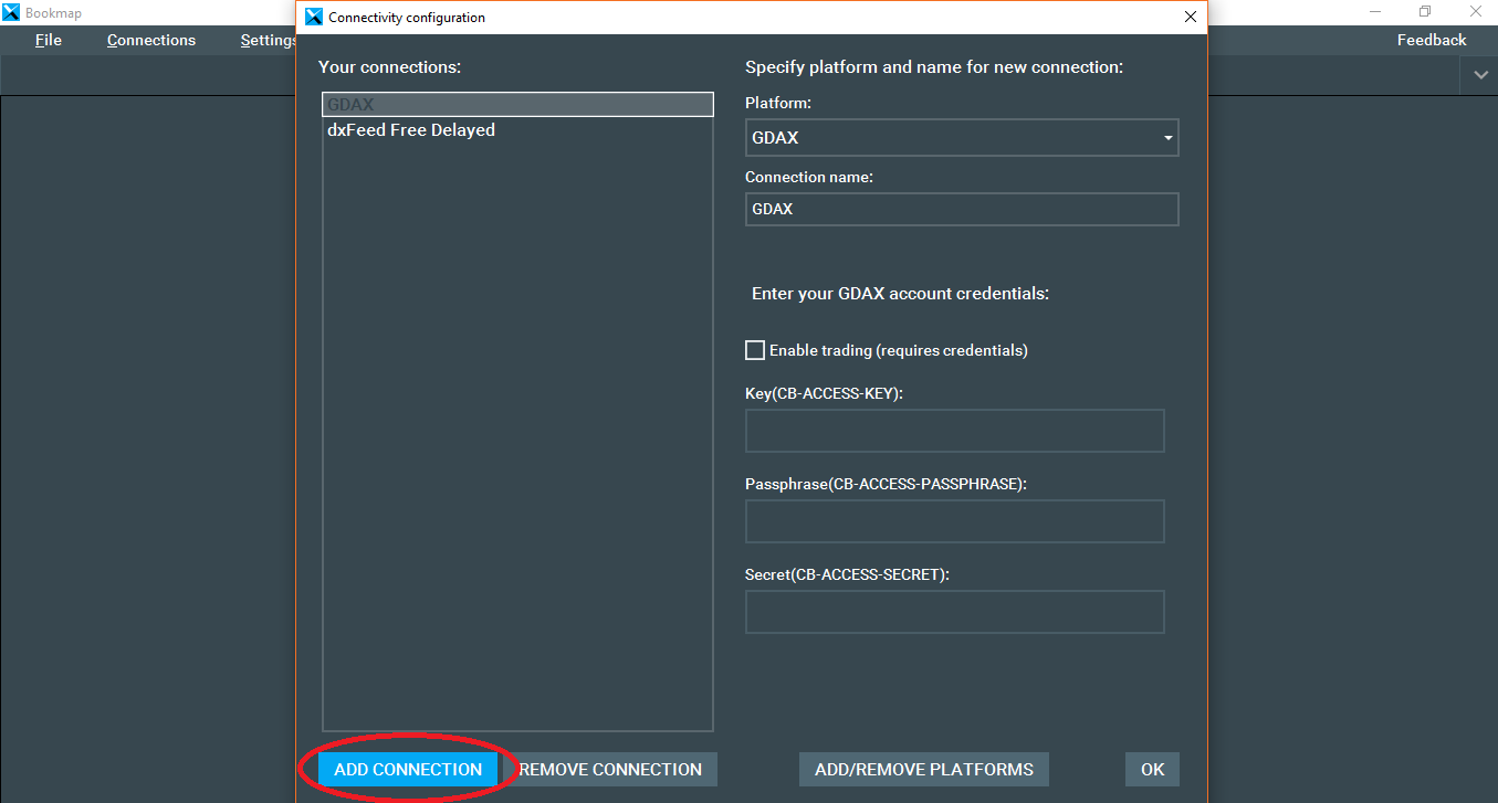 Add Connection II screenshot