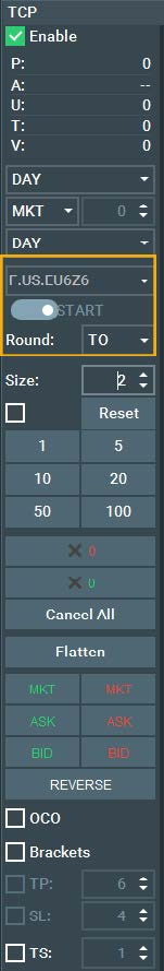 Cross Instrument Trading Settings screenshot